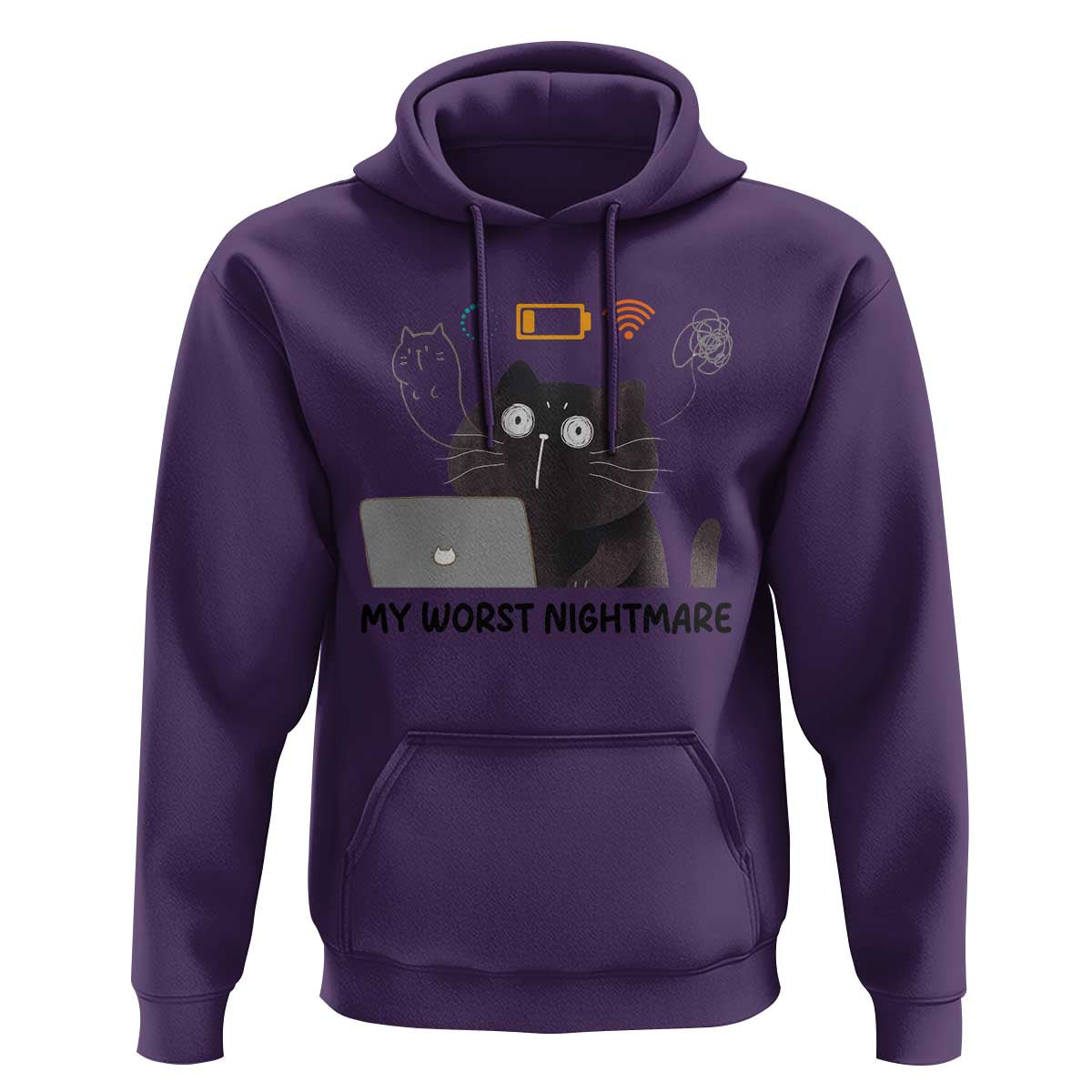 My Worst Nightmare Hoodie Funny Cat Gaming Wifi Loading Hurmor - Wonder Print Shop