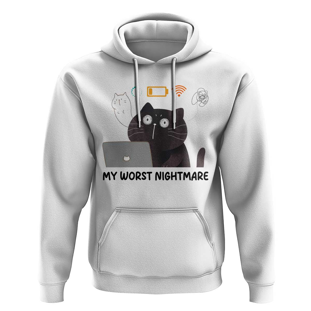 My Worst Nightmare Hoodie Funny Cat Gaming Wifi Loading Hurmor - Wonder Print Shop