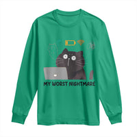 My Worst Nightmare Long Sleeve Shirt Funny Cat Gaming Wifi Loading Hurmor - Wonder Print Shop