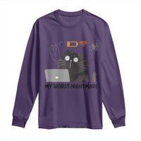My Worst Nightmare Long Sleeve Shirt Funny Cat Gaming Wifi Loading Hurmor - Wonder Print Shop