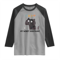 My Worst Nightmare Raglan Shirt Funny Cat Gaming Wifi Loading Hurmor - Wonder Print Shop