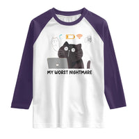 My Worst Nightmare Raglan Shirt Funny Cat Gaming Wifi Loading Hurmor - Wonder Print Shop