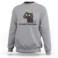 My Worst Nightmare Sweatshirt Funny Cat Gaming Wifi Loading Hurmor - Wonder Print Shop