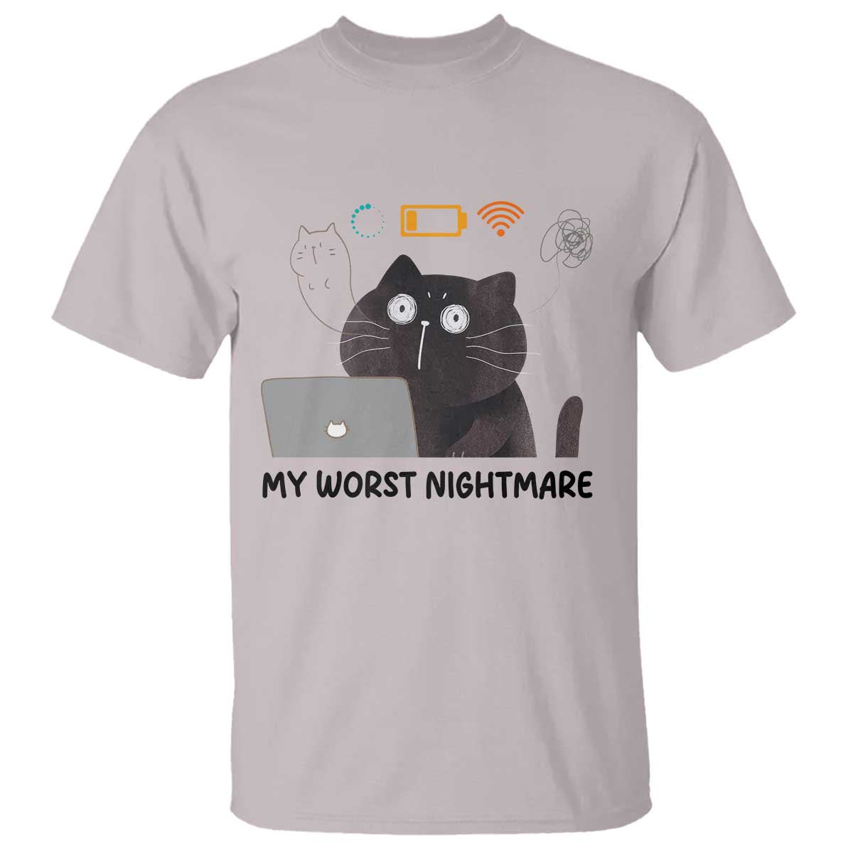 My Worst Nightmare T Shirt Funny Cat Gaming Wifi Loading Hurmor - Wonder Print Shop