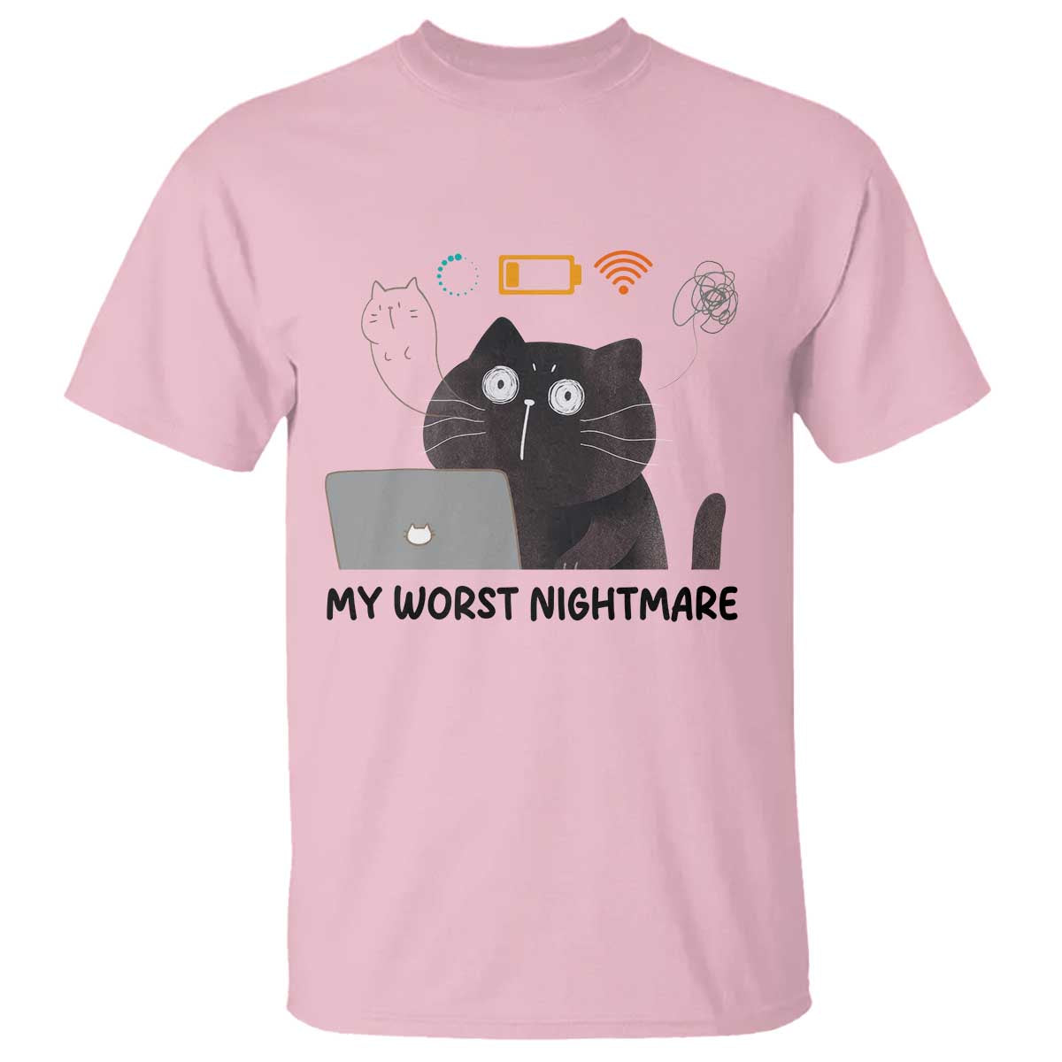 My Worst Nightmare T Shirt Funny Cat Gaming Wifi Loading Hurmor - Wonder Print Shop
