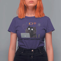 My Worst Nightmare T Shirt For Women Funny Cat Gaming Wifi Loading Hurmor - Wonder Print Shop