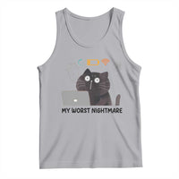 My Worst Nightmare Tank Top Funny Cat Gaming Wifi Loading Hurmor - Wonder Print Shop