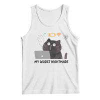 My Worst Nightmare Tank Top Funny Cat Gaming Wifi Loading Hurmor - Wonder Print Shop