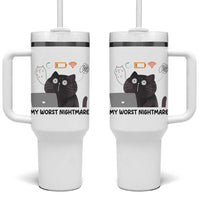 My Worst Nightmare Tumbler With Handle Funny Cat Gaming Wifi Loading Hurmor