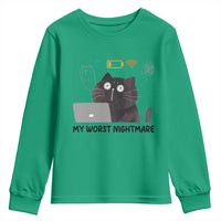 My Worst Nightmare Youth Sweatshirt Funny Cat Gaming Wifi Loading Hurmor - Wonder Print Shop