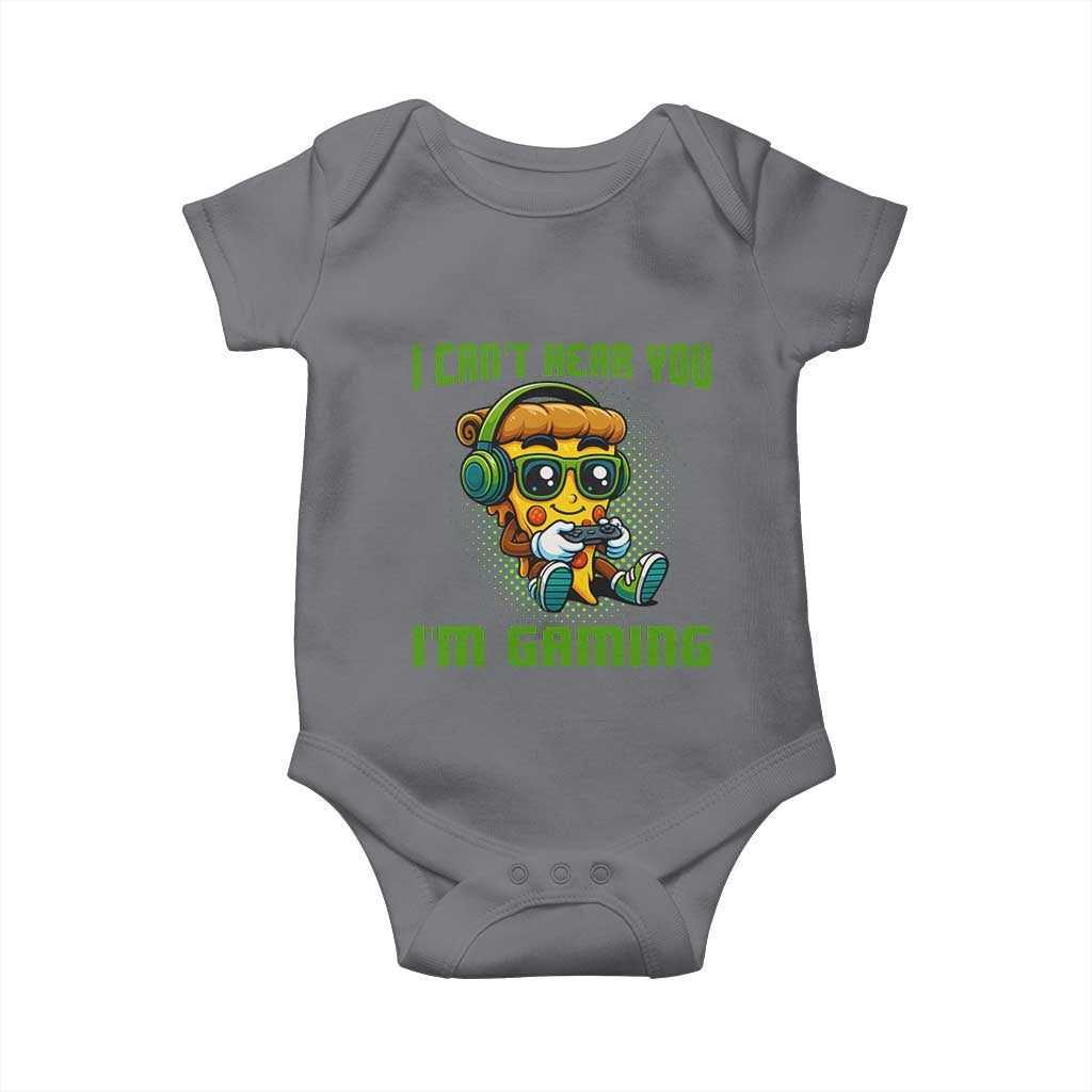 Funny Pizza Video Gaming Baby Onesie I Can Not Hear You I Am Gaming - Wonder Print Shop