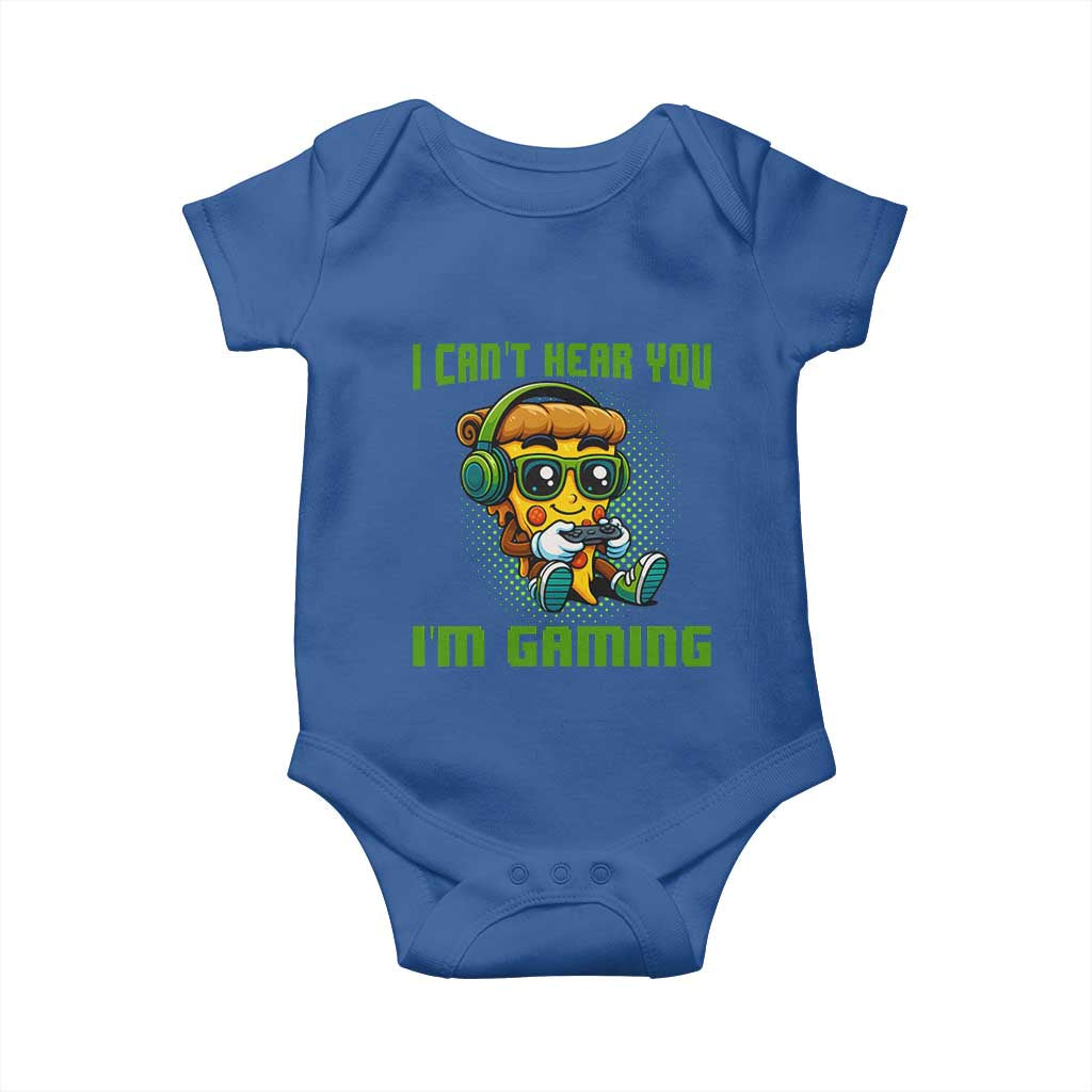 Funny Pizza Video Gaming Baby Onesie I Can Not Hear You I Am Gaming - Wonder Print Shop