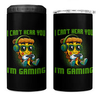 Funny Pizza Video Gaming 4 in 1 Can Cooler Tumbler I Can Not Hear You I Am Gaming
