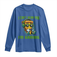 Funny Pizza Video Gaming Long Sleeve Shirt I Can Not Hear You I Am Gaming - Wonder Print Shop