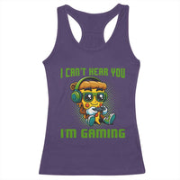 Funny Pizza Video Gaming Racerback Tank Top I Can Not Hear You I Am Gaming - Wonder Print Shop