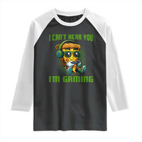 Funny Pizza Video Gaming Raglan Shirt I Can Not Hear You I Am Gaming - Wonder Print Shop