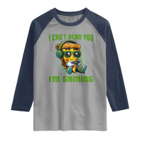 Funny Pizza Video Gaming Raglan Shirt I Can Not Hear You I Am Gaming - Wonder Print Shop