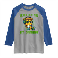 Funny Pizza Video Gaming Raglan Shirt I Can Not Hear You I Am Gaming - Wonder Print Shop