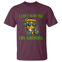Funny Pizza Video Gaming T Shirt I Can Not Hear You I Am Gaming - Wonder Print Shop