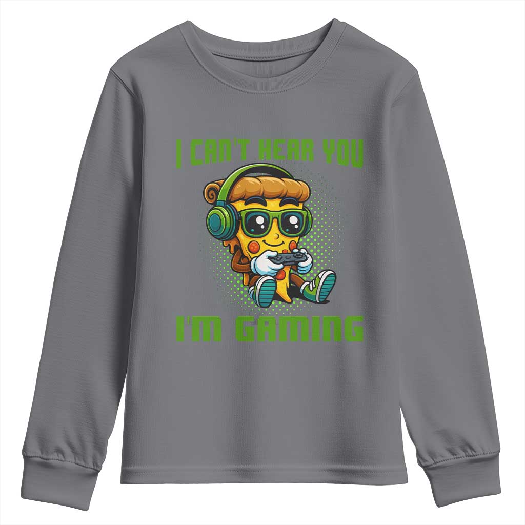 Funny Pizza Video Gaming Youth Sweatshirt I Can Not Hear You I Am Gaming - Wonder Print Shop