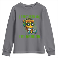 Funny Pizza Video Gaming Youth Sweatshirt I Can Not Hear You I Am Gaming - Wonder Print Shop