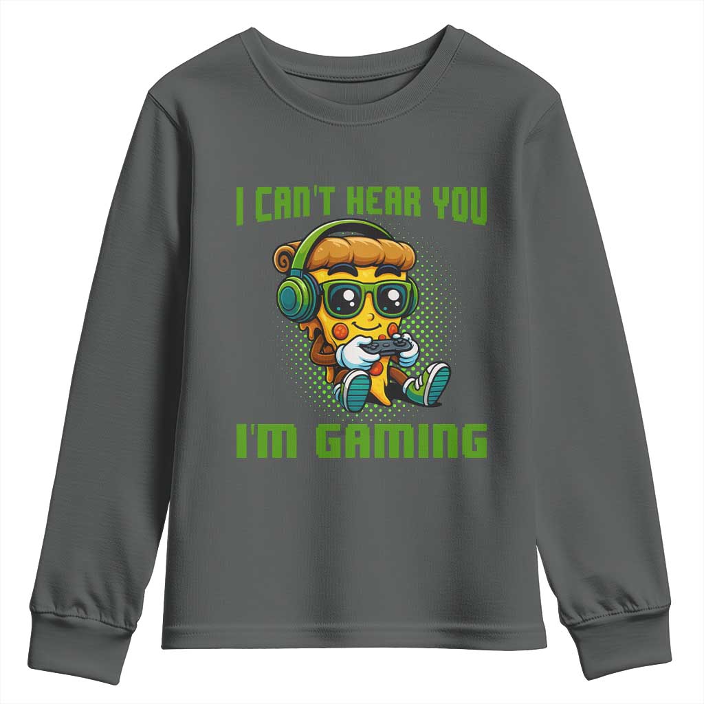 Funny Pizza Video Gaming Youth Sweatshirt I Can Not Hear You I Am Gaming - Wonder Print Shop