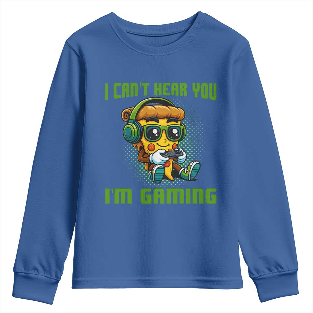 Funny Pizza Video Gaming Youth Sweatshirt I Can Not Hear You I Am Gaming - Wonder Print Shop