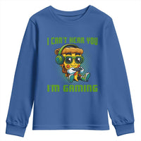 Funny Pizza Video Gaming Youth Sweatshirt I Can Not Hear You I Am Gaming - Wonder Print Shop