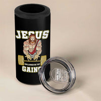 Funny Jesus Gym 4 in 1 Can Cooler Tumbler Hallowed Be Thy Gains - Wonder Print Shop