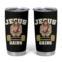 Funny Jesus Gym Tumbler Cup Hallowed Be Thy Gains - Wonder Print Shop
