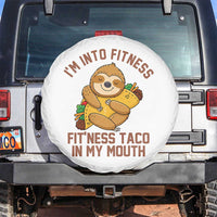 Funny Sloth Taco Gym Spare Tire Cover I'm Into Fitness Taco In My Mouth - Wonder Print Shop