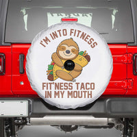 Funny Sloth Taco Gym Spare Tire Cover I'm Into Fitness Taco In My Mouth - Wonder Print Shop