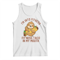 Funny Sloth Taco Gym Tank Top I'm Into Fitness Taco In My Mouth - Wonder Print Shop