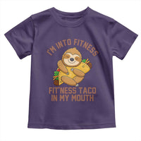 Funny Sloth Taco Gym Toddler T Shirt I'm Into Fitness Taco In My Mouth - Wonder Print Shop