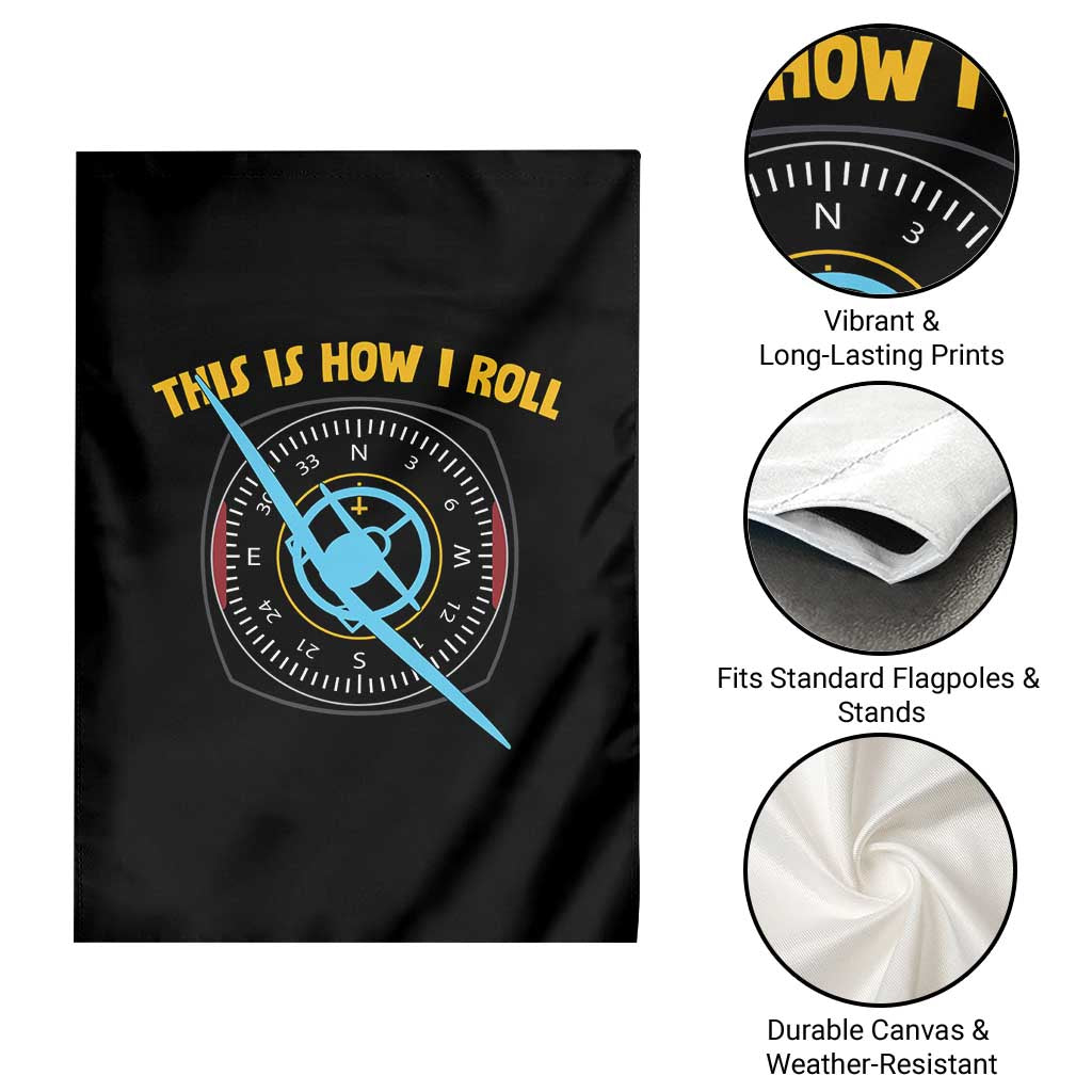 Funny Pilot Aviation Airplane Garden Flag This Is How We Roll - Wonder Print Shop