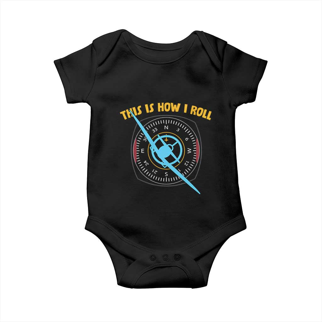 Funny Pilot Aviation Airplane Baby Onesie This Is How We Roll - Wonder Print Shop
