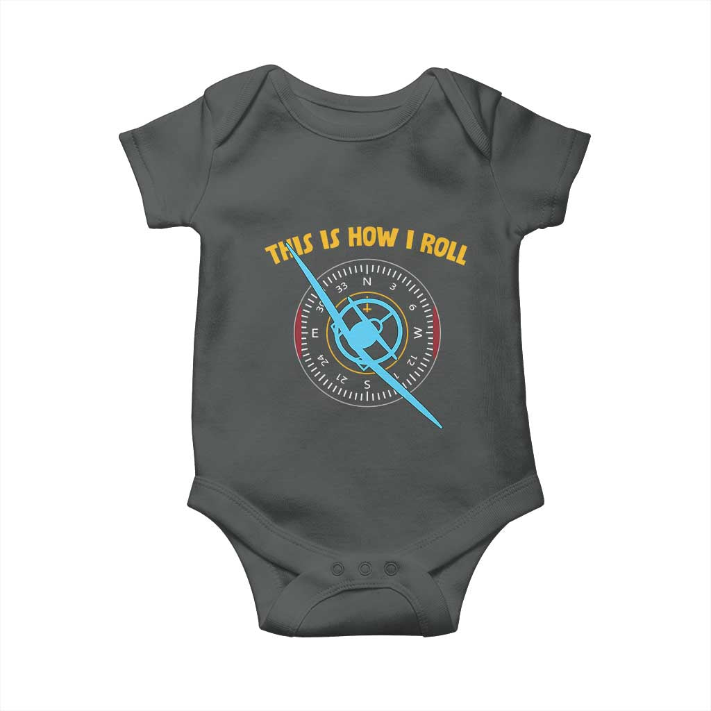 Funny Pilot Aviation Airplane Baby Onesie This Is How We Roll - Wonder Print Shop