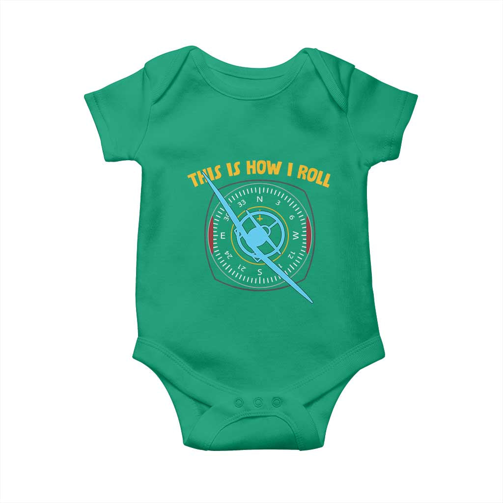 Funny Pilot Aviation Airplane Baby Onesie This Is How We Roll - Wonder Print Shop