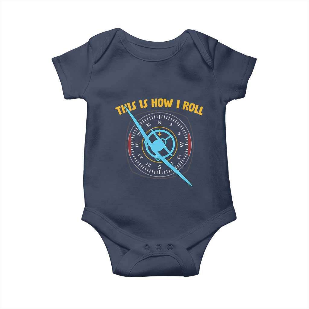Funny Pilot Aviation Airplane Baby Onesie This Is How We Roll - Wonder Print Shop