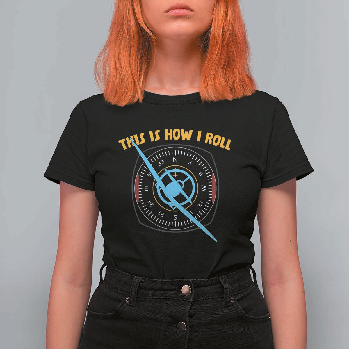Funny Pilot Aviation Airplane T Shirt For Women This Is How We Roll - Wonder Print Shop