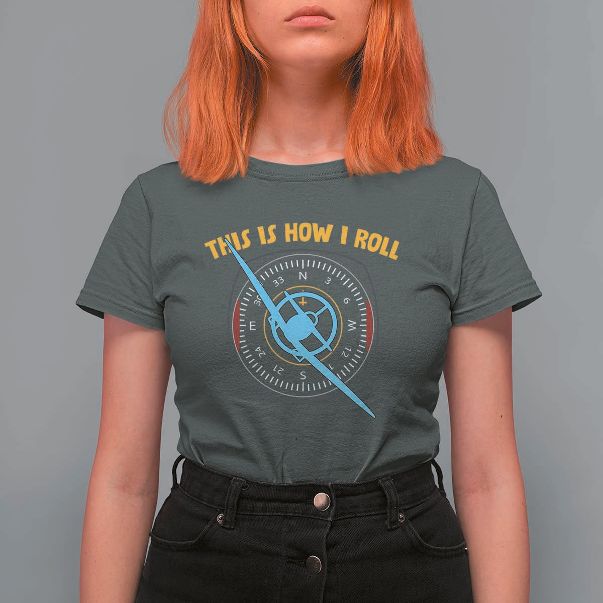 Funny Pilot Aviation Airplane T Shirt For Women This Is How We Roll - Wonder Print Shop