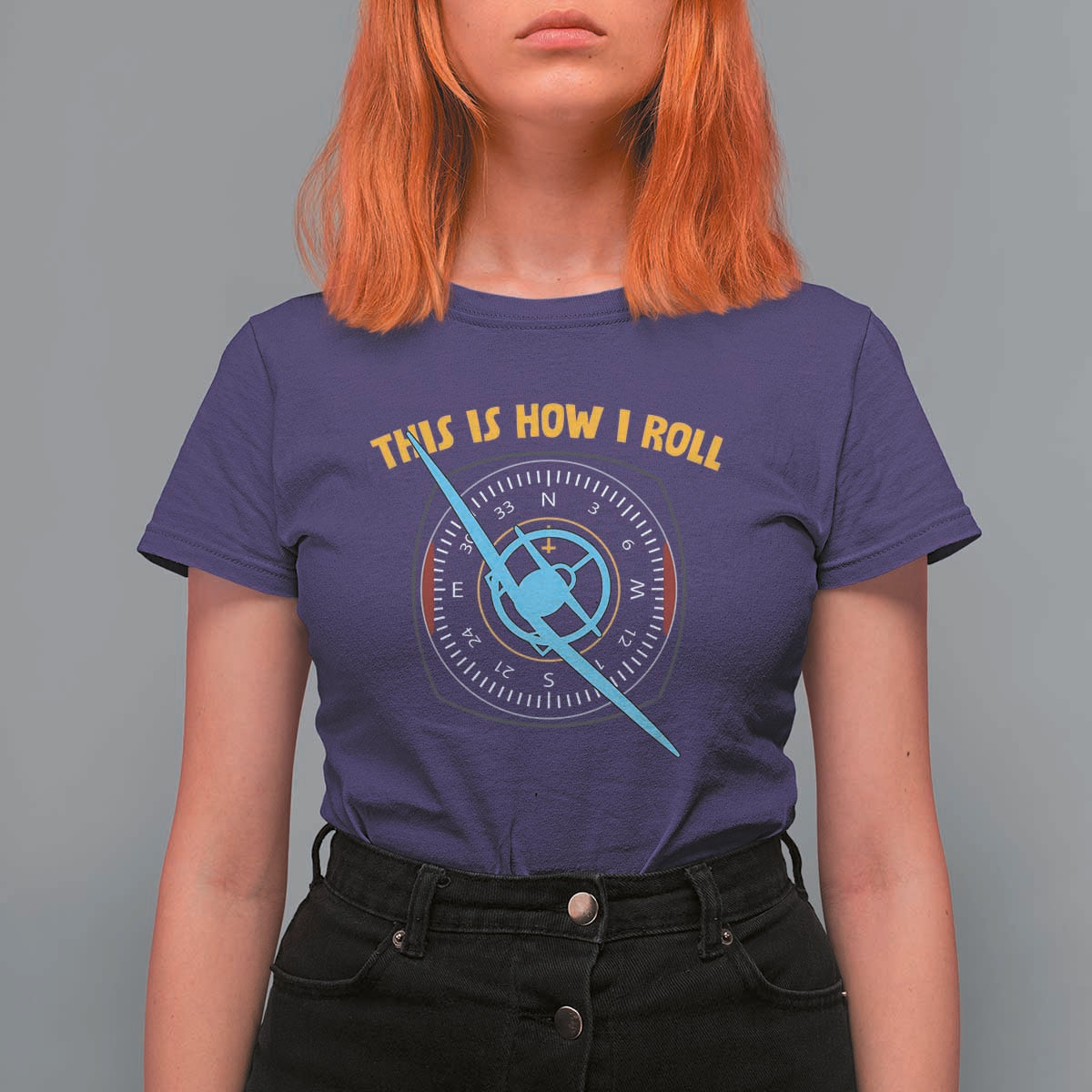 Funny Pilot Aviation Airplane T Shirt For Women This Is How We Roll - Wonder Print Shop