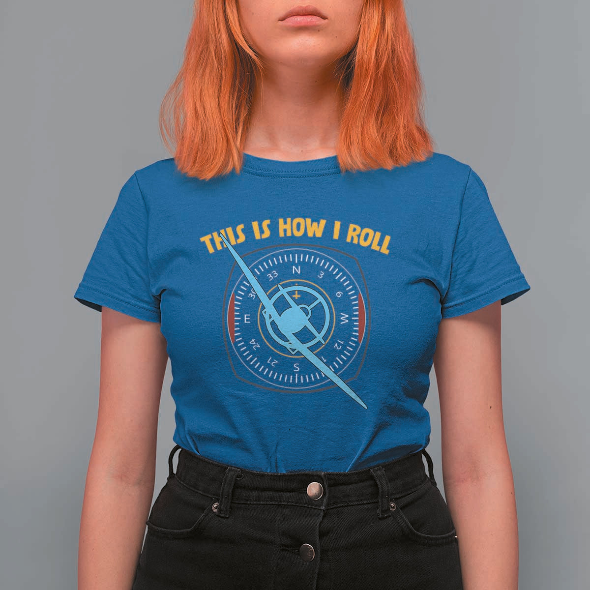 Funny Pilot Aviation Airplane T Shirt For Women This Is How We Roll - Wonder Print Shop