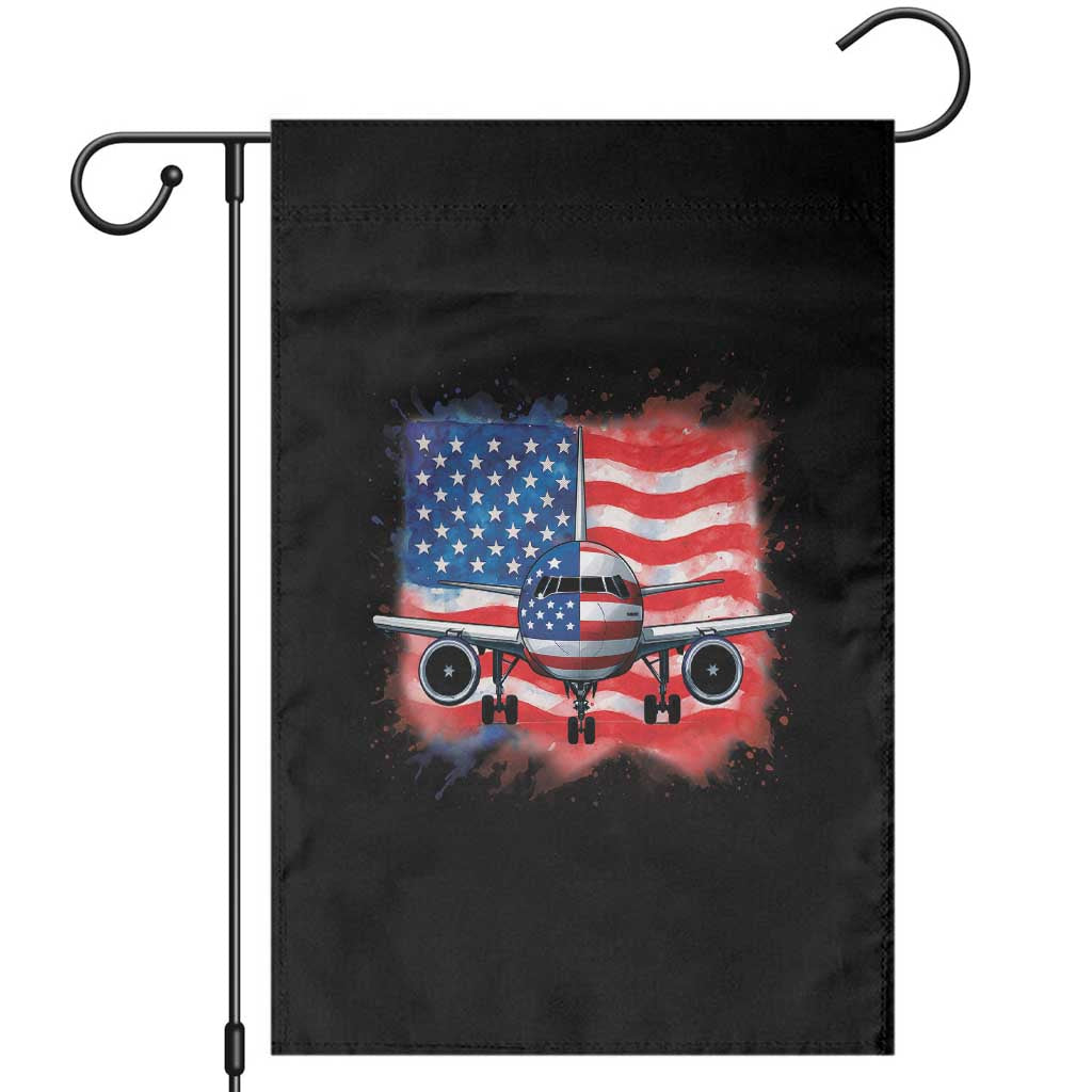 Pilot Airplane Patriotic American Flag Plane Aviation Garden Flag - Wonder Print Shop