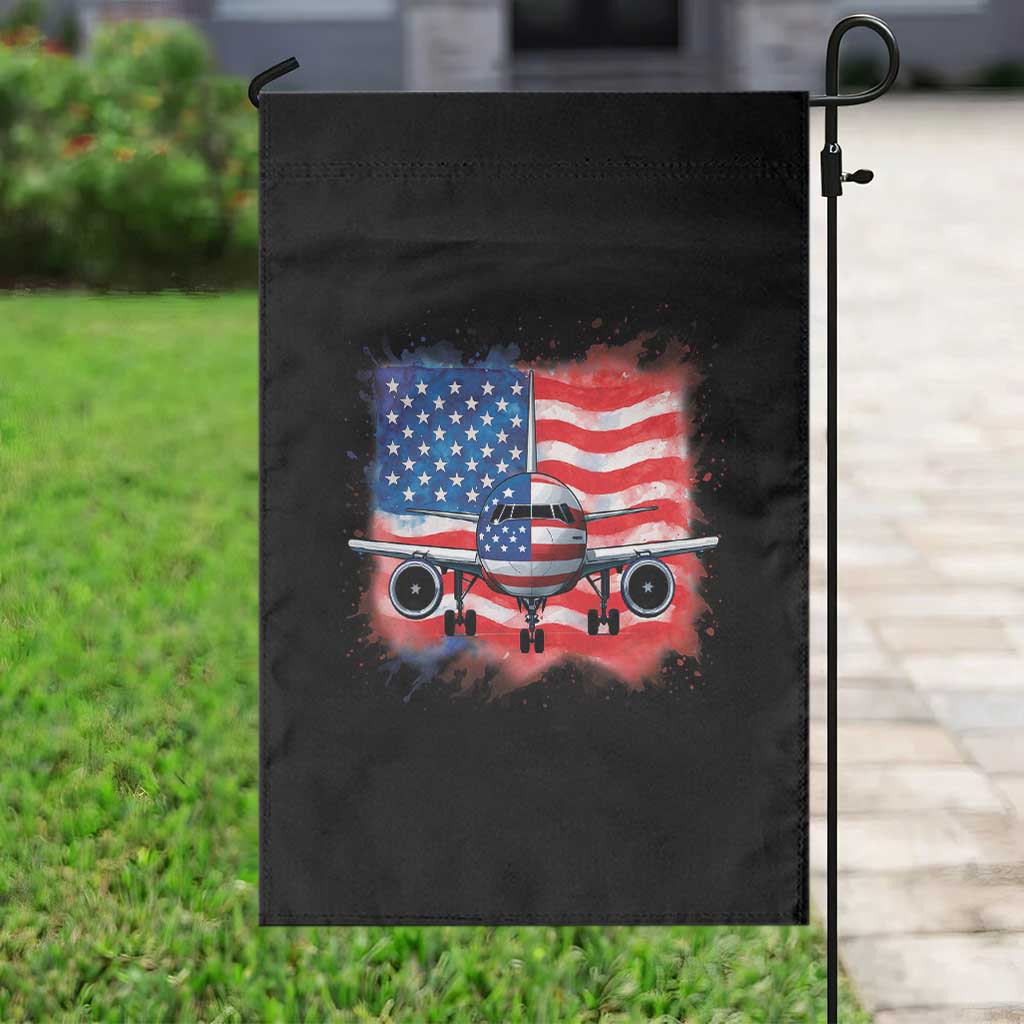 Pilot Airplane Patriotic American Flag Plane Aviation Garden Flag - Wonder Print Shop