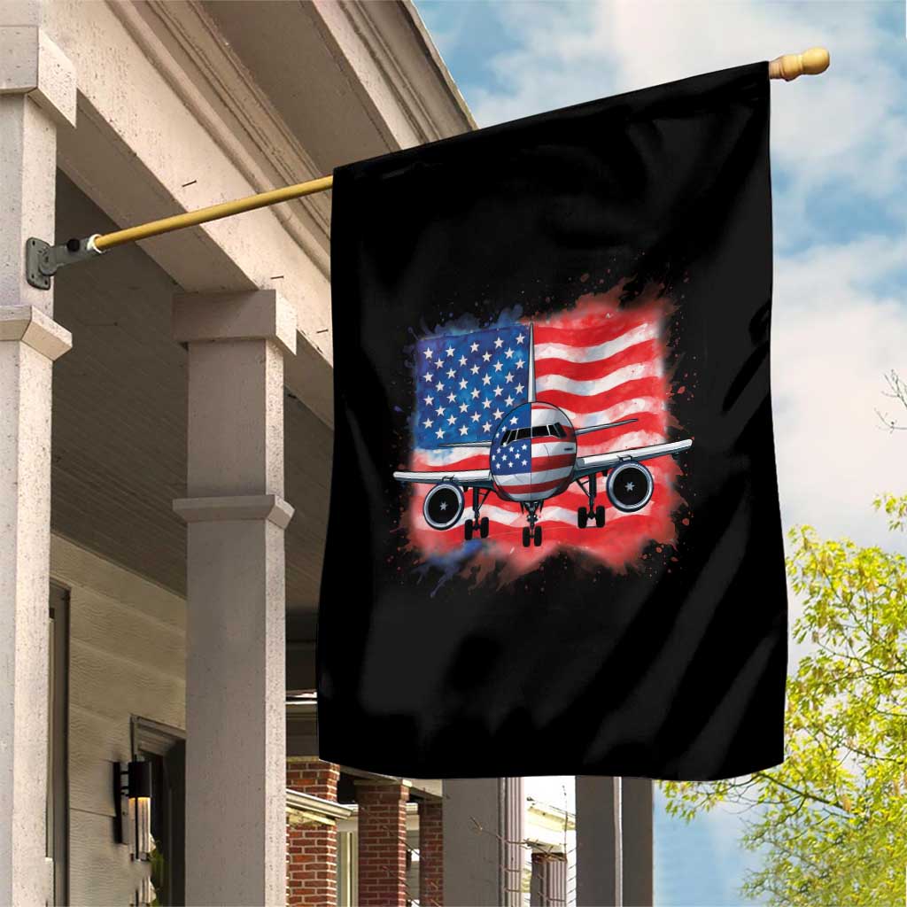 Pilot Airplane Patriotic American Flag Plane Aviation Garden Flag - Wonder Print Shop
