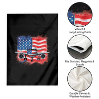 Pilot Airplane Patriotic American Flag Plane Aviation Garden Flag - Wonder Print Shop