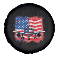 Pilot Airplane Patriotic American Flag Plane Aviation Spare Tire Cover - Wonder Print Shop