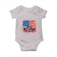 Pilot Airplane Patriotic American Flag Plane Aviation Baby Onesie - Wonder Print Shop