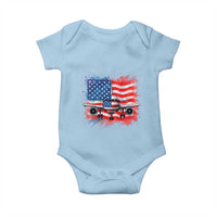 Pilot Airplane Patriotic American Flag Plane Aviation Baby Onesie - Wonder Print Shop